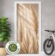 Türtapete selbstklebend blasenfrei | Pampasgras Beige Boho Natur 200 x 90 cm und 220 x 100 cm | Tür Aufkleber Türfolie | Einteilig | Wasserfest 3D Türaufkleber Klebefolie Türposter Möbelfolie