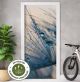 Türtapete selbstklebend blasenfrei | Blaue Pusteblume, Löwenzahn 200 x 90 cm und 220 x 100 cm | Tür Aufkleber Türfolie | Einteilig | Wasserfest 3D Türaufkleber Klebefolie Türposter Möbelfolie