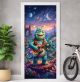 Türtapete selbstklebend | fürs Kinderzimmer | Alien im All 200 x 90 cm | Tür Aufkleber Poster Türfolie | Einteilig | Wasserfest 3D Türaufkleber Wandtattoo Türposter Kinder Motiv