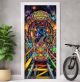 Türtapete selbstklebend | fürs Kinderzimmer | Achterbahn Abenteuer Höhle 200 x 90 cm | Tür Aufkleber Poster Türfolie | Einteilig | Wasserfest 3D Türaufkleber Wandtattoo Türposter Kinder Motiv