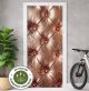 Türtapete selbstklebend blasenfrei | Leder rose gold 200 x 90 cm und 220 x 100 cm | Tür Aufkleber Türfolie | Einteilig | Wasserfest 3D Türaufkleber Klebefolie Türposter Möbelfolie