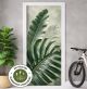 Türtapete Selbstklebend Blasenfrei | Monstera Tropisch Botanical Grün 200 x 90 cm und 220 x 100 cm | Tür Aufkleber Türfolie | Einteilig | Wasserfest 3D Türaufkleber Klebefolie Türposter Möbelfolie
