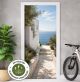 Türtapete Selbstklebend Blasenfrei | Mediterran Griechenland Meer Oliven 200 x 90 cm und 220 x 100 cm | Tür Aufkleber Türfolie | Einteilig | Wasserfest 3D Türaufkleber Klebefolie Türposter Möbelfolie