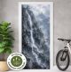 Türtapete Selbstklebend Blasenfrei | Wasserfall Felsen Berge Nebel 200 x 90 cm und 220 x 100 cm | Tür Aufkleber Türfolie | Einteilig | Wasserfest 3D Türaufkleber Klebefolie Türposter Möbelfolie