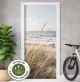Türtapete Selbstklebend Blasenfrei | Strand Dünen Nordsee Pampasgras 200 x 90 cm und 220 x 100 cm | Tür Aufkleber Türfolie | Einteilig | Wasserfest 3D Türaufkleber Klebefolie Türposter Möbelfolie