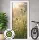Türtapete Selbstklebend Blasenfrei | Wildblumen Wiese Sommer Natur 200 x 90 cm und 220 x 100 cm | Tür Aufkleber Türfolie | Einteilig | Wasserfest 3D Türaufkleber Klebefolie Türposter Möbelfolie