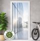 Türtapete Selbstklebend Blasenfrei | Moderne Architektur Glasfassade 200 x 90 cm und 220 x 100 cm | Tür Aufkleber Türfolie | Einteilig | Wasserfest 3D Türaufkleber Klebefolie Türposter Möbelfolie