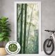 Türtapete Selbstklebend Blasenfrei | Bambuswald Zen Grün Japan 200 x 90 cm und 220 x 100 cm | Tür Aufkleber Türfolie | Einteilig | Wasserfest 3D Türaufkleber Klebefolie Türposter Möbelfolie