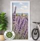 Türtapete Selbstklebend Blasenfrei | Lavendel Provence Mediterran 200 x 90 cm und 220 x 100 cm | Tür Aufkleber Türfolie | Einteilig | Wasserfest 3D Türaufkleber Klebefolie Türposter Möbelfolie