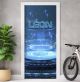 Türtapete selbstklebend | personalisiert mit Namen | Futuristische Gamer Deko 200 x 90 cm | Tür Aufkleber Poster Türfolie | Einteilig | Wasserfest 3D Türaufkleber Wandtattoo Türposter Teenager