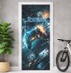 Türtapete selbstklebend | personalisiert mit Namen | Gaming Motiv Controller 200 x 90 cm | Tür Aufkleber Poster Türfolie | Einteilig | Wasserfest 3D Türaufkleber Wandtattoo Türposter Teenager