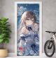 Türtapete selbstklebend | personalisiert mit Namen | Anime Manga 200 x 90 cm | Tür Aufkleber Poster Türfolie | Einteilig | Wasserfest 3D Türaufkleber Wandtattoo Türposter Teenager