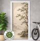 Türtapete Selbstklebend Blasenfrei | asiatisch Landschaft See minimalistisch 200 x 90 cm und 220 x 100 cm | Tür Aufkleber Türfolie | Einteilig | Wasserfest 3D Türaufkleber Klebefolie Türposter Möbelfolie