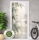 Türtapete Selbstklebend Blasenfrei | Badezimmer Milchglasoptik Bambus Zen 200 x 90 cm und 220 x 100 cm | Tür Aufkleber Türfolie | Einteilig | Wasserfest 3D Türaufkleber Klebefolie Türposter Möbelfolie