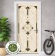 Türtapete Selbstklebend Blasenfrei | Luxus WC Bad Marmoroptik Gold Ornamente 200 x 90 cm und 220 x 100 cm | Tür Aufkleber Türfolie | Einteilig | Wasserfest 3D Türaufkleber Klebefolie Türposter Möbelfolie