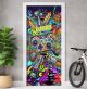 Türtapete selbstklebend | personalisiert mit Namen | Gaming Graffiti Pixel 200 x 90 cm | Tür Aufkleber Poster Türfolie | Einteilig | Wasserfest 3D Türaufkleber Wandtattoo Türposter Teenager
