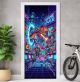 Türtapete selbstklebend | personalisiert mit Namen | Retro Gamer Arcade 200 x 90 cm | Tür Aufkleber Poster Türfolie | Einteilig | Wasserfest 3D Türaufkleber Wandtattoo Türposter Teenager