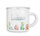timalo® Emaille Tasse personalisiert mit Namen | Kinder Trinkbecher Kindertasse bedruckt mit süßen Tiermotiven Becher Motiv Tiere | 12- Dinos