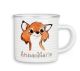 timalo® Emaille Tasse personalisiert mit Namen | Kinder Trinkbecher Kindertasse bedruckt mit süßen Tiermotiven Becher Motiv Tiere | 13- Fuchs
