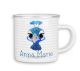 timalo® Emaille Tasse personalisiert mit Namen | Kinder Trinkbecher Kindertasse bedruckt mit süßen Tiermotiven Becher Motiv Tiere | 48- Pfau