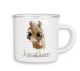 timalo® Emaille Tasse personalisiert mit Namen | Kinder Trinkbecher Kindertasse bedruckt mit süßen Tiermotiven Becher Motiv Tiere | 49- Pferd