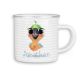 timalo® Emaille Tasse personalisiert mit Namen | Kinder Trinkbecher Kindertasse bedruckt mit süßen Tiermotiven Becher Motiv Tiere | 51- Papagai