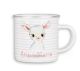 timalo® Emaille Tasse personalisiert mit Namen | Kinder Trinkbecher Kindertasse bedruckt mit süßen Tiermotiven Becher Motiv Tiere | 06- Schaf