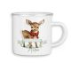 timalo® Emaille Tasse personalisiert mit Namen | Kinder Blechtasse Kindertasse Geschenk Weihnachten - Reh-1