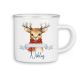 timalo® Emaille Tasse personalisiert mit Namen | Kinder Blechtasse Kindertasse Geschenk Weihnachten - Reh-2