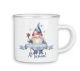 timalo® Emaille Tasse personalisiert mit Namen | Kinder Blechtasse Kindertasse Geschenk Weihnachten - Wichtel