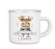 timalo® Emaille Tasse personalisiert mit Namen | Kinder Blechtasse Kindertasse Geschenk Weihnachten - Reh-4