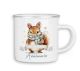 timalo® Emaille Tasse personalisiert mit Namen | Kinder Blechtasse Kindertasse Geschenk Weihnachten - Eichhörnchen-2