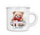 timalo® Emaille Tasse personalisiert mit Namen | Kinder Blechtasse Kindertasse Geschenk Weihnachten - Teddy-2