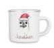 timalo® Emaille Tasse personalisiert mit Namen | Kinder Blechtasse Tiere Kindertasse Geschenk Nikolaus Weihnachten - Robbe