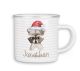 timalo® Emaille Tasse personalisiert mit Namen | Kinder Blechtasse Tiere Kindertasse Geschenk Nikolaus Weihnachten - Waschbär