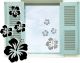 Glastattoo Hibiskus Blumen glas064