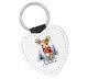 timalo® Schlüsselanhänger personalisiert mit Namen Herz Schlüsselband aus Kunstleder Geschenk Weihnachten Nikolaus Jungen Mädchen - Rentier