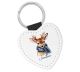 timalo® Schlüsselanhänger personalisiert mit Namen Herz Schlüsselband aus Kunstleder Geschenk Weihnachten Nikolaus Jungen Mädchen - Rentier-2