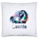 timalo® Personalisiertes Kissen mit Namen | personalisiertes Dekokissen mit Wunschname für Kinder individuelles Geschenk Kissenhülle Einhorn bunt | kissen-ch-12