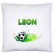 timalo® Personalisiertes Kissen mit Namen | personalisiertes Dekokissen mit Wunschname für Kinder individuelles Geschenk Kissenhülle Fussball grün | kissen-ch-7