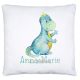 timalo® Personalisiertes Kissen mit Namen | Motiv Dinosaurier personalisiertes Dekokissen mit Wunschname für Kinder individuelles Geschenk Dino Namenskissen | kissen-dino-6