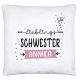 timalo® Kissen Lieblings Schwester mit Namen bedrucken lassen | Personalisiertes Namenskissen mit Wunschname zum Geburtstag Geschenkkissen für Frauen | kissen-li1-2