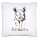 timalo® Cooles Kissen mit Namen | personalisiertes Dekokissen mit Wunschname Kopfkissen Deko für Kinder individuelles Geschenk Namenskissen Nashorn | kissen-t2-36