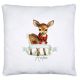 timalo® Personalisiertes Kissen mit Namen Dekokissen Jungen Mädchen Kinder Weihnachtsgeschenk Kopfkissen Geschenk Weihnachten - Reh-1