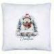 timalo® Personalisiertes Kissen mit Namen Dekokissen Jungen Mädchen Kinder Weihnachtsgeschenk Kopfkissen Geschenk Weihnachten - Eisbär