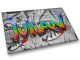 Cooles Graffiti Metallposter personalisiert mit Namen | Gaming Türschild für Kinderzimmer Teenager Metallschild | Alu Schild Gamer 31