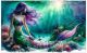 XXL Meerjungfrau poster mit Namen personalisiert Mädchenzimmer Wanddeko gamer Bild für die Wand Wandbild Jugendzimmer Poster gaming zimmer Bilder für Mädchen Wasserfarben