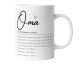timalo® Coole Tasse mit Namen | Definition Oma | Personalisierte Kaffeetasse Geschenktasse zum Geburtstag für Frauen | mug-def-06