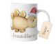 timalo® Tasse mit Namen Weihnachten Nikolaus | Motiv lustige Dinosaurier Tiere Personalisierte Kindertasse Geschenk mit Wunschname für Kinder Geschenktasse Mädchen Dino | mug-dx-1