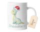 timalo® Weihnachtstasse mit Namen | Motiv süße Dinos Personalisierte Kindertasse Weihnachtsgeschenk mit Wunschname für Kinder Geschenktasse Mädchen Geschenk Nikolaus | mug-dx-2